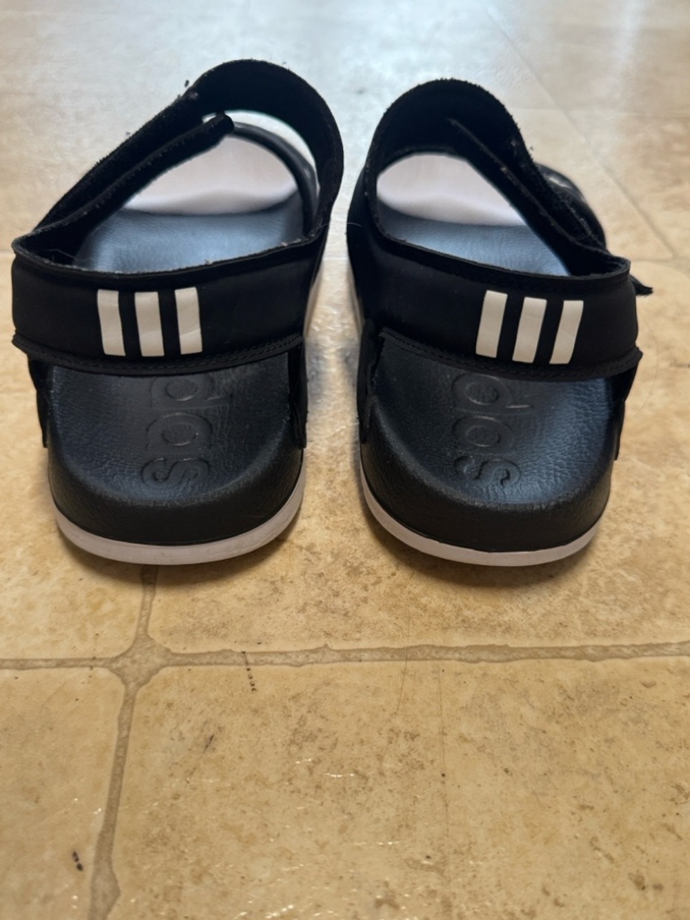Adidas F35416 Unisex Men's 8 / Women's 9 Black/White Adilette Sandal - Picture 4 of 8